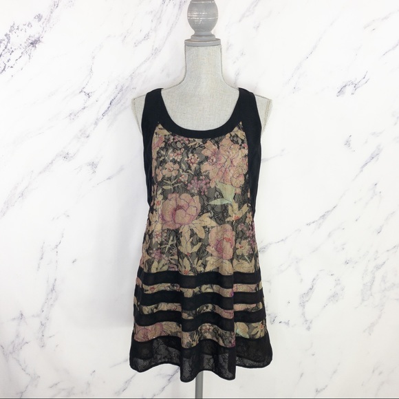 Etro | Floral & Lace Silk Blend Top | Blk | Sz 42 - Picture 12 of 12